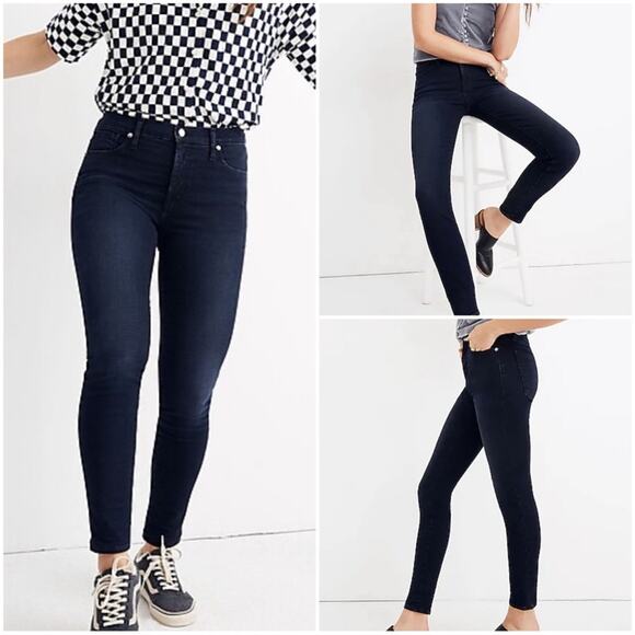 Madewell Denim - Madewell Jeans Women's Size 26 9” High Rise Skinny In Cold Blue dark Wash